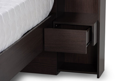 Baxton Studio - Dexton Queen Size Bed - SEBED13031026-Modi Wenge-Queen view 7