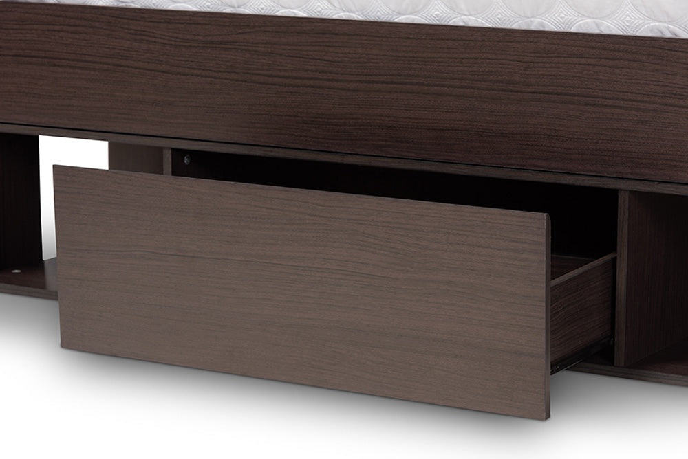 Baxton Studio - Dexton Queen Size Bed - SEBED13031026-Modi Wenge-Queen view 8