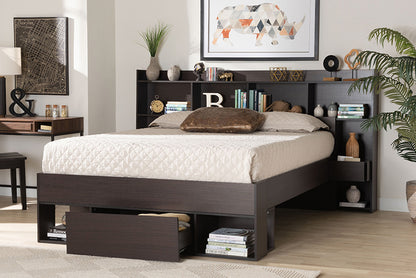 Baxton Studio - Dexton Queen Size Bed - SEBED13031026-Modi Wenge-Queen view 10