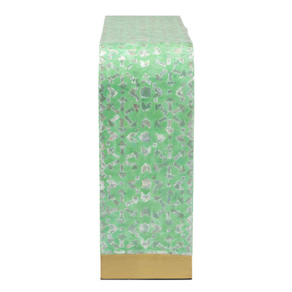 Baxton Studio - Didrika Console Table in Seafoam Green/Gold - F232-FT36-Console Table view 3