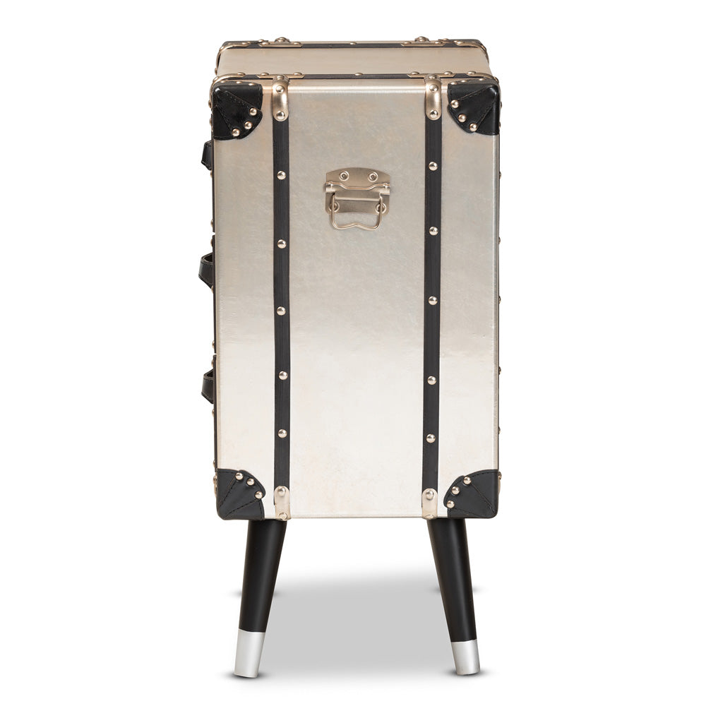 Baxton Studio - Dilan End Table in Silver/Black - JY19A109-Silver-ET view 4