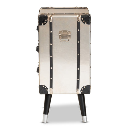 Baxton Studio - Dilan End Table in Silver/Black - JY19A109-Silver-ET view 4