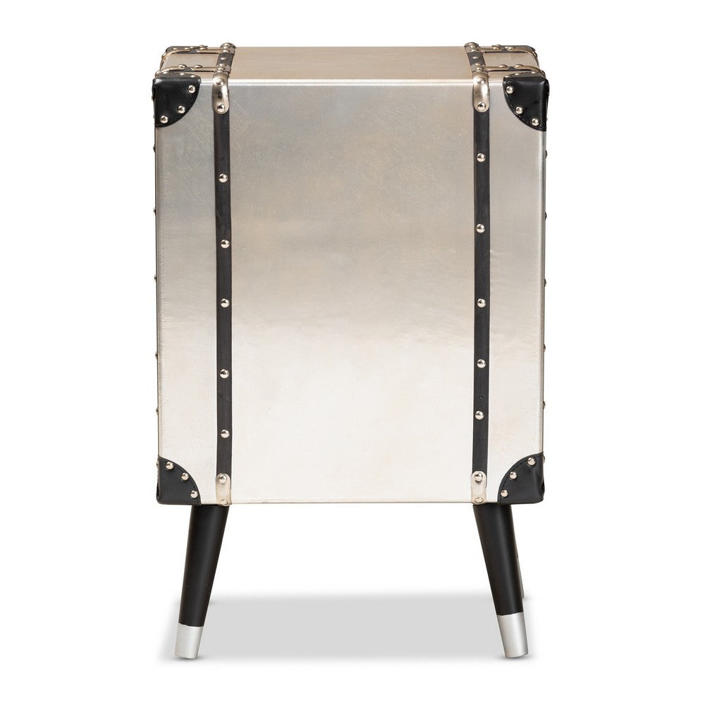 Baxton Studio - Dilan End Table in Silver/Black - JY19A109-Silver-ET view 5