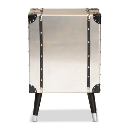 Baxton Studio - Dilan End Table in Silver/Black - JY19A109-Silver-ET view 5