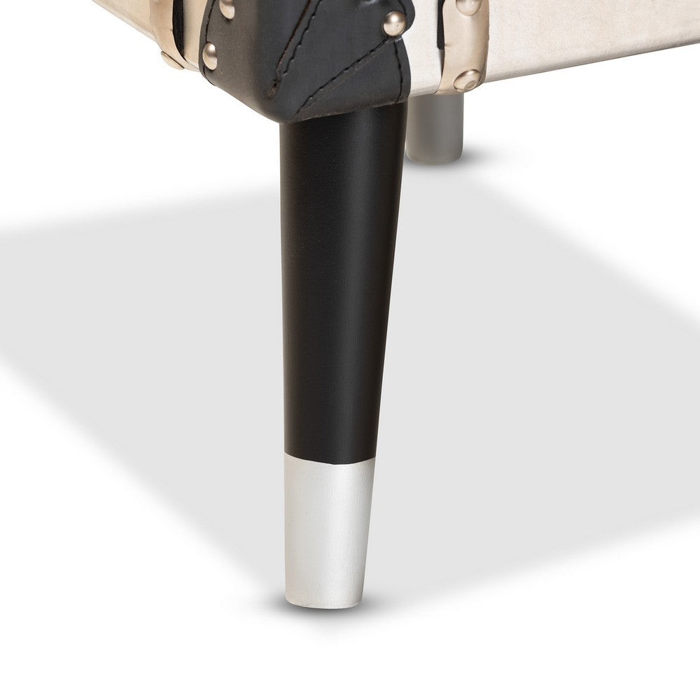 Baxton Studio - Dilan End Table in Silver/Black - JY19A109-Silver-ET view 9