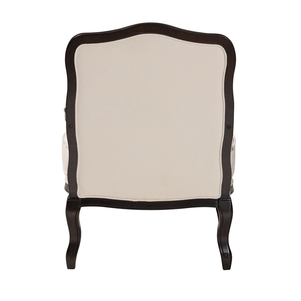 Baxton Studio - Dion Chair in Cream/Wenge Brown - BBT5470.12 A1-Cream/Wenge-Chair view 4