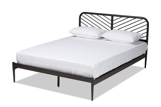 Baxton Studio - Dora Queen Size Bed - TS-Dora-Black-Queen view 1