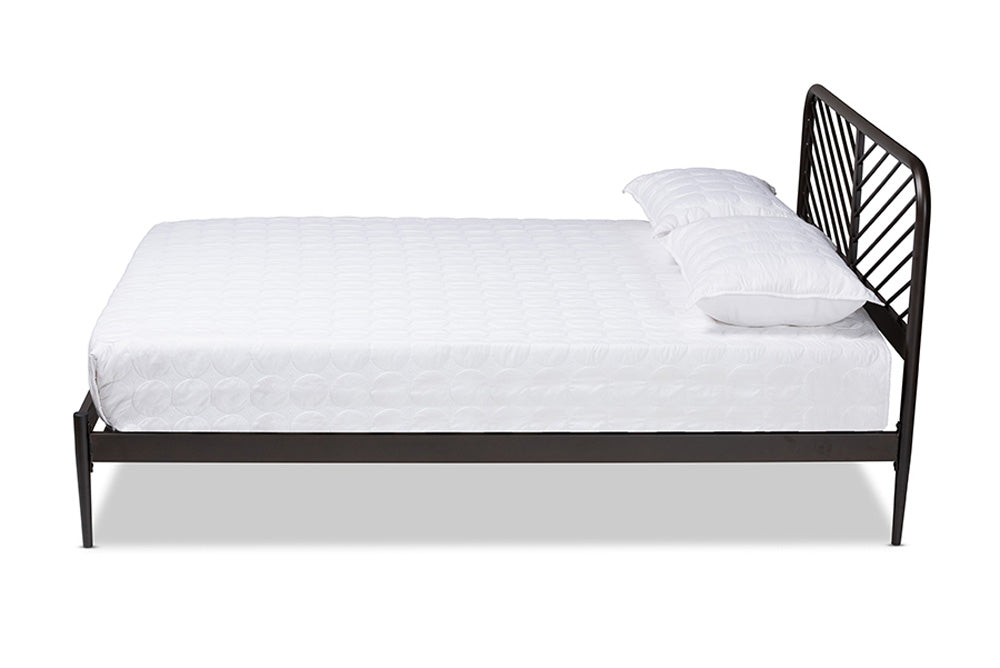 Baxton Studio - Dora Queen Size Bed - TS-Dora-Black-Queen view 2