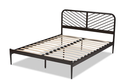 Baxton Studio - Dora Queen Size Bed - TS-Dora-Black-Queen view 3