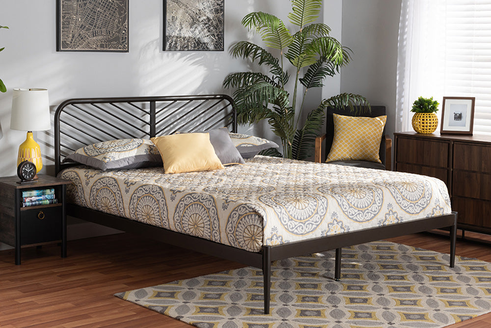 Baxton Studio - Dora Queen Size Bed - TS-Dora-Black-Queen view 5