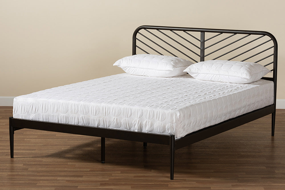 Baxton Studio - Dora Queen Size Bed - TS-Dora-Black-Queen view 7
