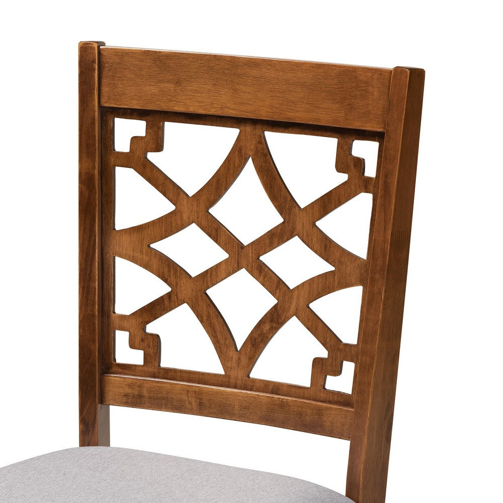 Baxton Studio - Dori Dining Set in Grey/Walnut - RH331C-Grey/Walnut-6PC Dining Set view 5