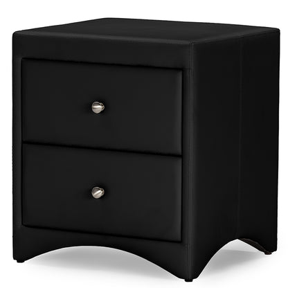 Baxton Studio - Dorian Nightstand in Black - BBT3106-Black-NS view 1