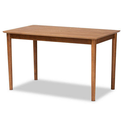 Baxton Studio - Dorina Dining Set in Grey/Brown/Walnut Brown - BBT5281-Gravel/Walnut-5PC Dining Set view 3