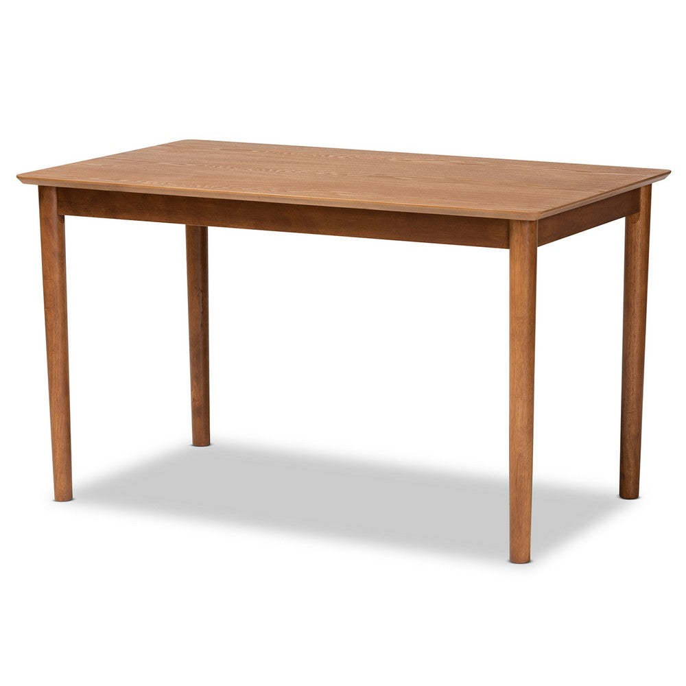Baxton Studio - Dorina Dining Set in Greyish Beige/Walnut Brown - BBT5281-Greyish Beige/Walnut-5PC Dining Set view 3