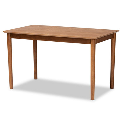 Baxton Studio - Dorina Dining Set in Greyish Beige/Walnut Brown - BBT5281-Greyish Beige/Walnut-5PC Dining Set view 3