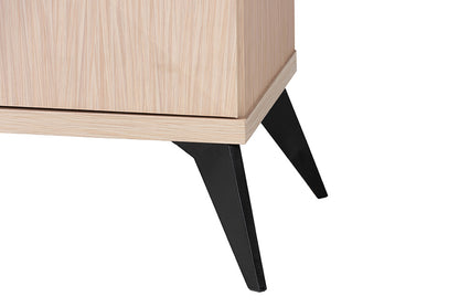 Baxton Studio - Draper Kitchen Cabinet - KBL2349-Natural/Black-1DW-Kitchen Cabinet view 6