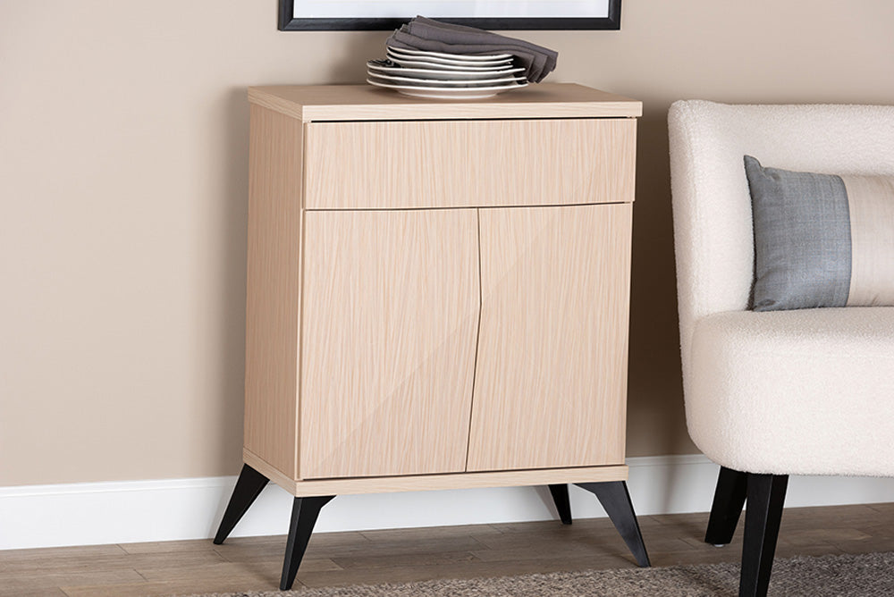 Baxton Studio - Draper Sideboard - KBL2347-Natural/Black-1DW-Sideboard view 5