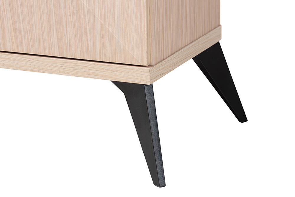 Baxton Studio - Draper Sideboard - KBL2347-Natural/Black-1DW-Sideboard view 6