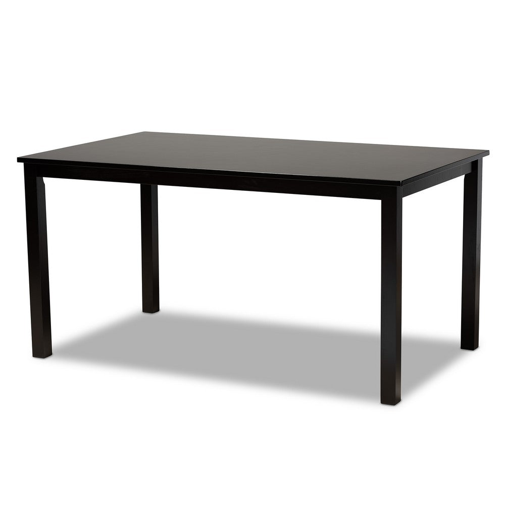 Baxton Studio - Dylin Dining Set in Black/Dark Brown - BBT5158-Black/Dark Brown-7PC Dining Set view 3