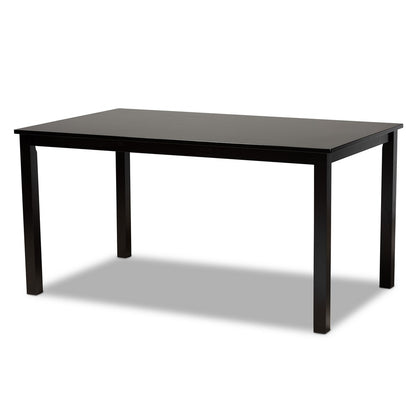 Baxton Studio - Dylin Dining Set in Black/Dark Brown - BBT5158-Black/Dark Brown-7PC Dining Set view 3