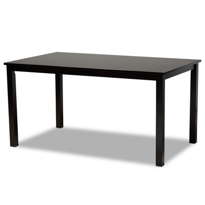 Baxton Studio - Dylin Dining Set in Dark Grey/Dark Brown - BBT5158-Dark Grey/Dark Brown-7PC Dining Set view 3