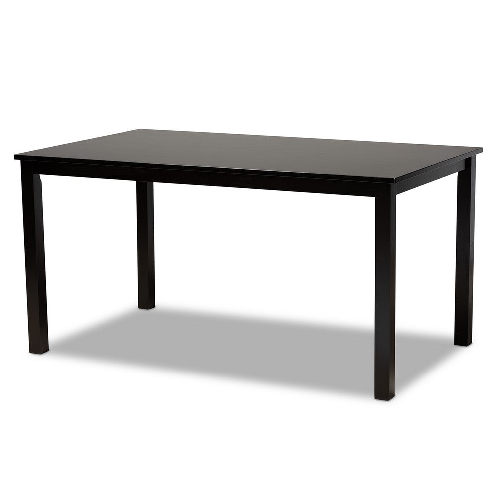 Baxton Studio - Dylin Dining Set in Navy Blue/Dark Brown - BBT5158-Navy Blue/Dark Brown-7PC Dining Set view 3