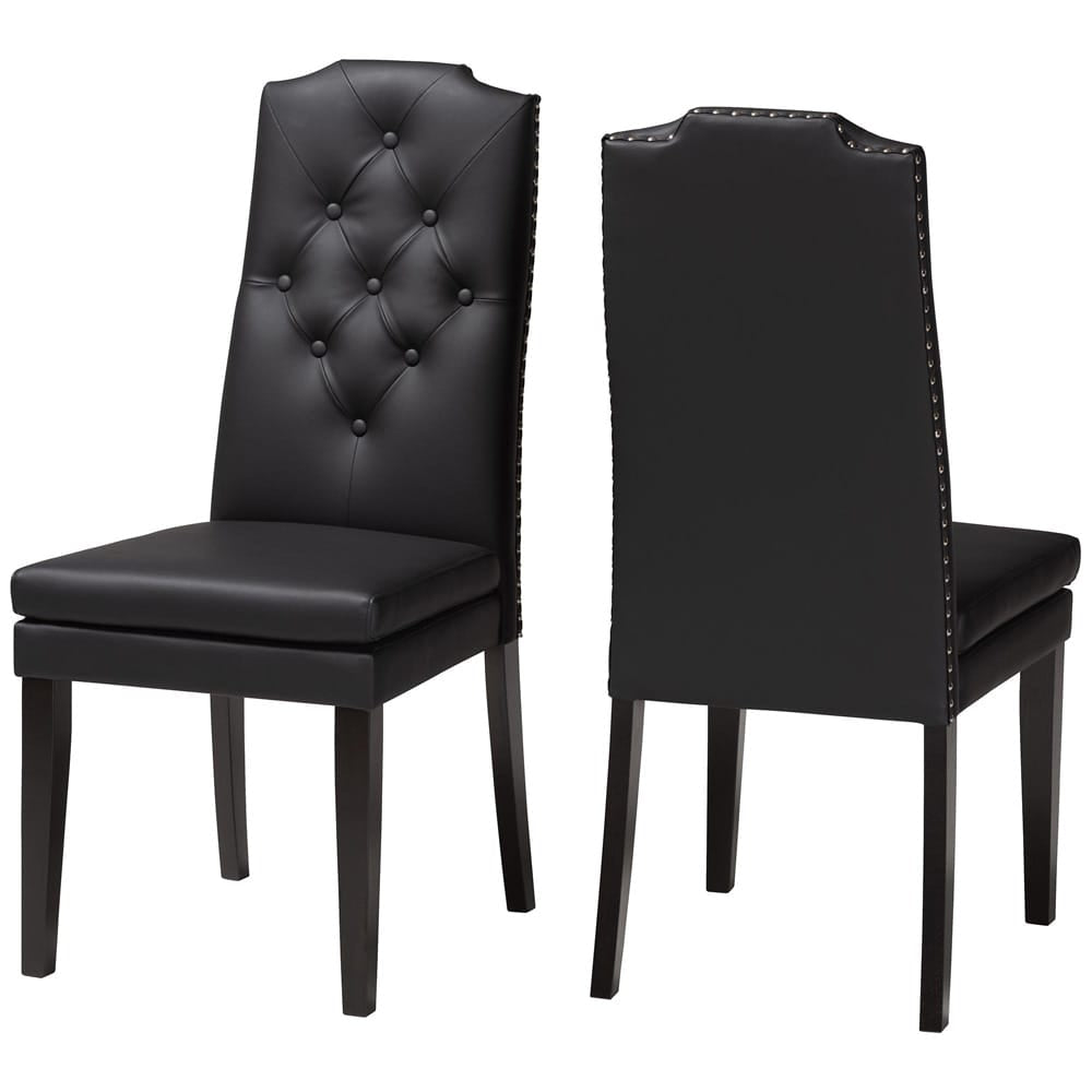 Baxton Studio - Dylin Set of 2 Dining Chairs in Black - BBT5158-Black view 1