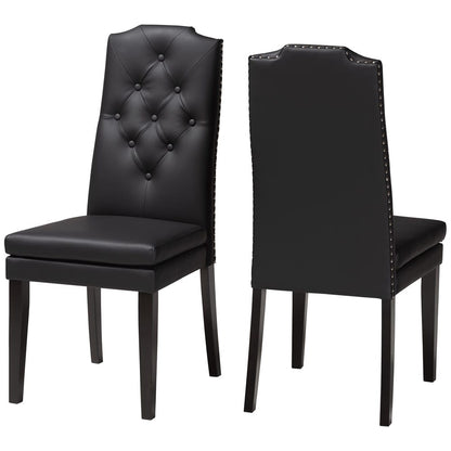 Baxton Studio - Dylin Set of 2 Dining Chairs in Black - BBT5158-Black view 1