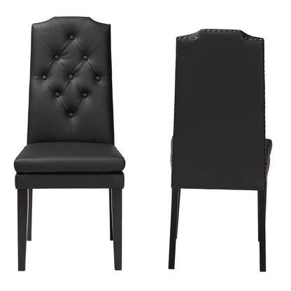 Baxton Studio - Dylin Set of 2 Dining Chairs in Black - BBT5158-Black view 2