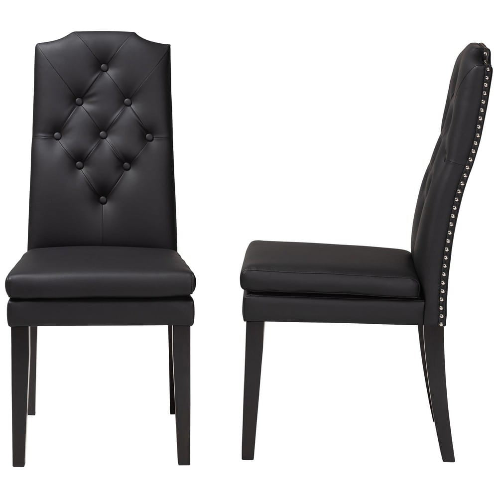Baxton Studio - Dylin Set of 2 Dining Chairs in Black - BBT5158-Black view 3