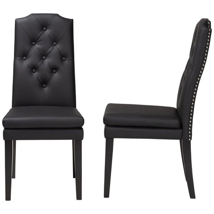 Baxton Studio - Dylin Set of 2 Dining Chairs in Black - BBT5158-Black view 3