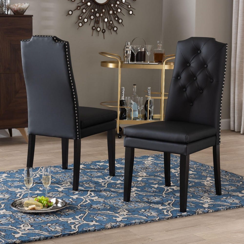 Baxton Studio - Dylin Set of 2 Dining Chairs in Black - BBT5158-Black view 7