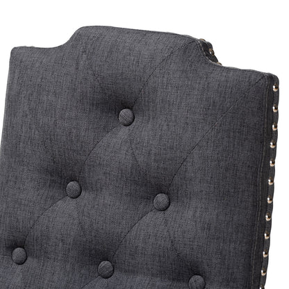 Baxton Studio - Dylin Set of 2 Dining Chairs in Charcoal - BBT5158.11-Dark Grey-CC view 4
