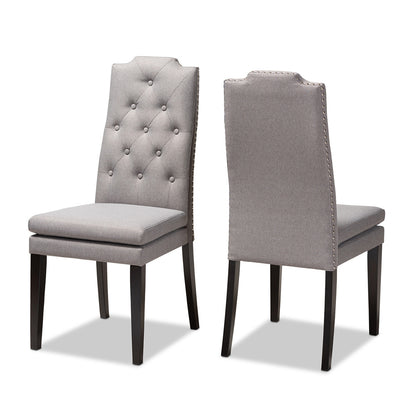 Baxton Studio - Dylin Set of 2 Dining Chairs in Gray - BBT5158.11-Grey-CC view 1