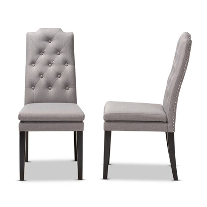 Baxton Studio - Dylin Set of 2 Dining Chairs in Gray - BBT5158.11-Grey-CC view 3