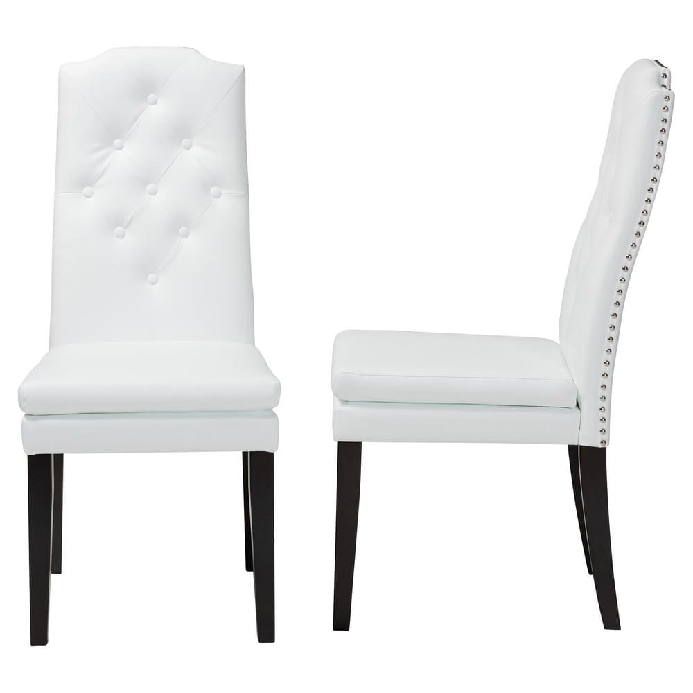 Baxton Studio - Dylin Set of 2 Dining Chairs in White - BBT5158-White view 3