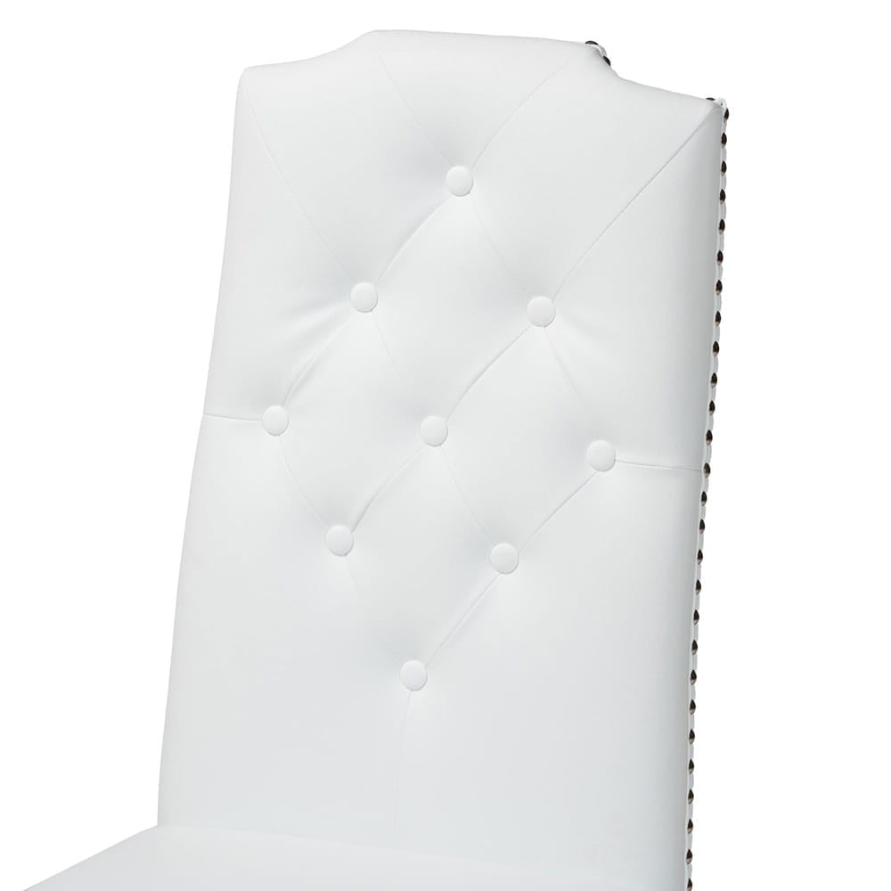 Baxton Studio - Dylin Set of 2 Dining Chairs in White - BBT5158-White view 4