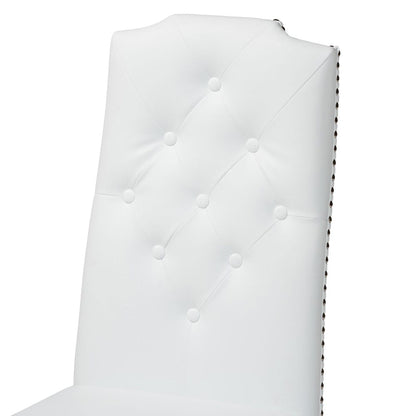 Baxton Studio - Dylin Set of 2 Dining Chairs in White - BBT5158-White view 4