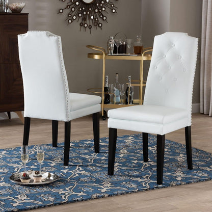 Baxton Studio - Dylin Set of 2 Dining Chairs in White - BBT5158-White view 7