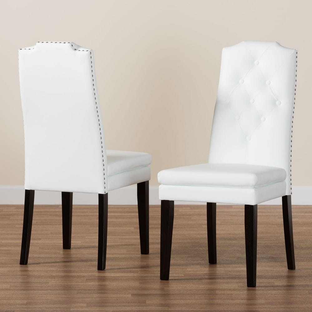 Baxton Studio - Dylin Set of 2 Dining Chairs in White - BBT5158-White view 8