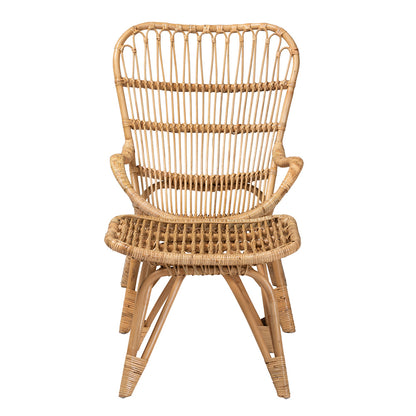 Baxton Studio - Earvin Living Room Set in Natural Brown - DC8005-Rattan-2PC Set view 2