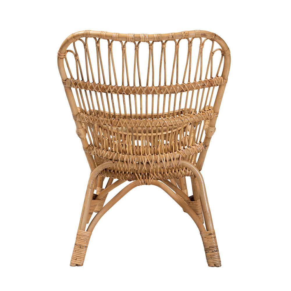 Baxton Studio - Earvin Living Room Set in Natural Brown - DC8005-Rattan-2PC Set view 4