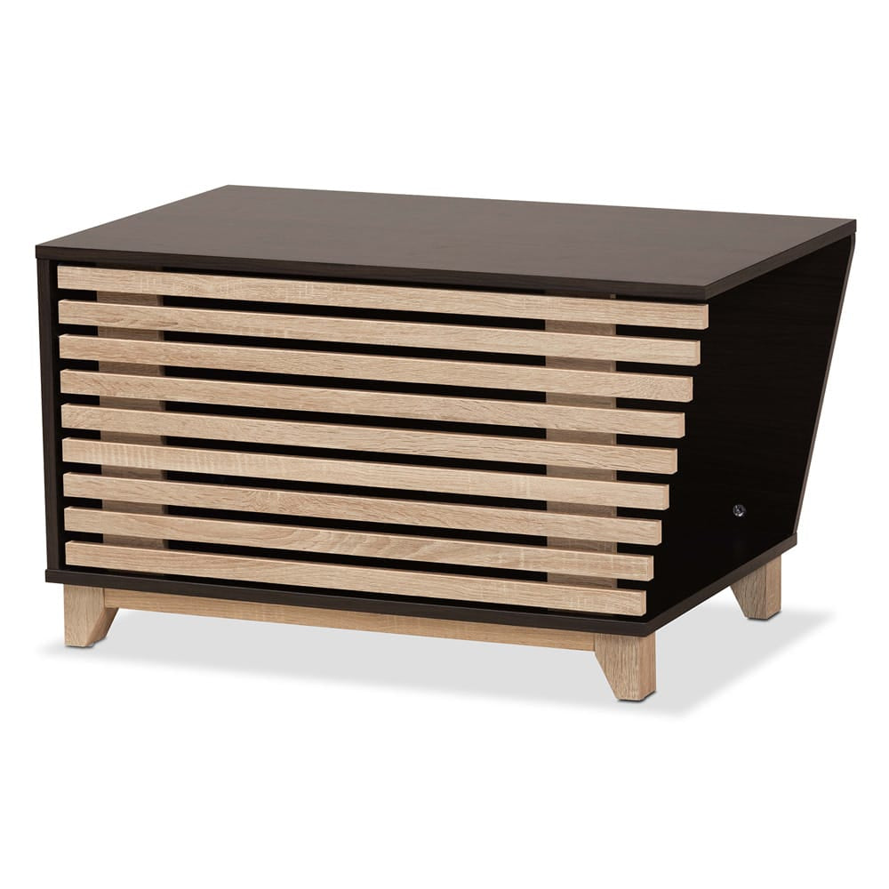 Baxton Studio - Eckhart Cat House in Dark Brown/Oak - SECHC150130WI-Modi Wenge/Hana Oak-Cat House view 1