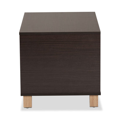 Baxton Studio - Eckhart Cat House in Dark Brown/Oak - SECHC150130WI-Modi Wenge/Hana Oak-Cat House view 3
