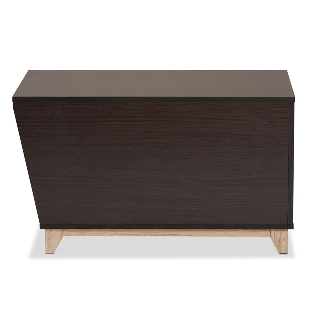 Baxton Studio - Eckhart Cat House in Dark Brown/Oak - SECHC150130WI-Modi Wenge/Hana Oak-Cat House view 4