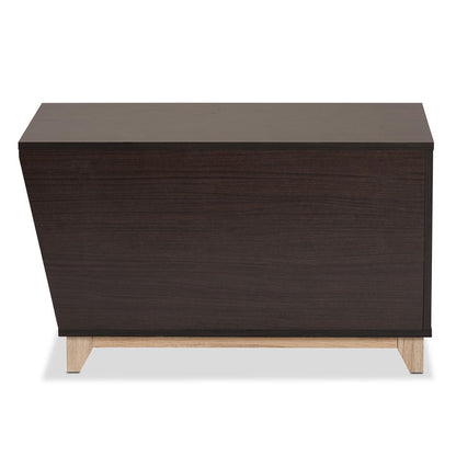 Baxton Studio - Eckhart Cat House in Dark Brown/Oak - SECHC150130WI-Modi Wenge/Hana Oak-Cat House view 4