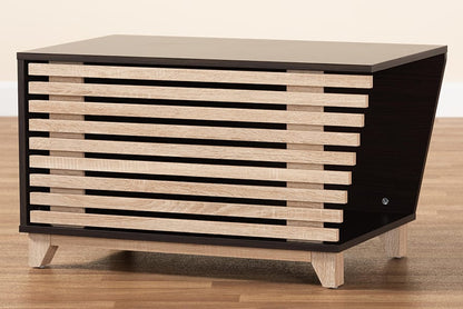 Baxton Studio - Eckhart Cat House in Dark Brown/Oak - SECHC150130WI-Modi Wenge/Hana Oak-Cat House view 10