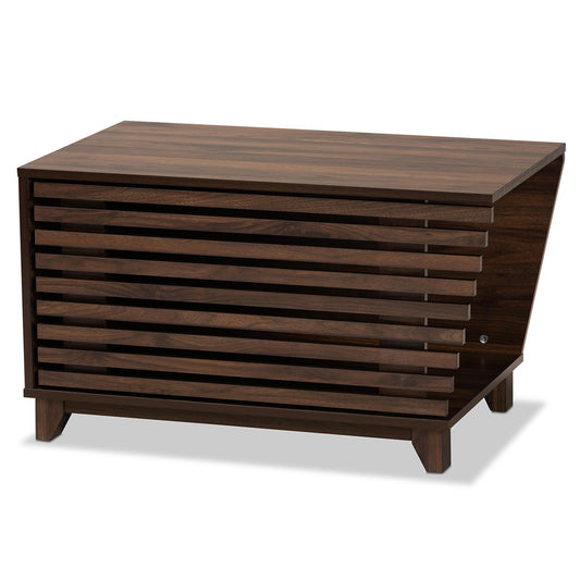 Baxton Studio - Eckhart Cat House in Walnut Brown - SECHC150130WI-Walnut-Cat House view 1