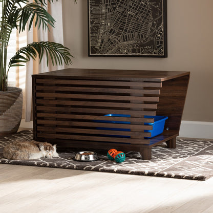 Baxton Studio - Eckhart Cat House in Walnut Brown - SECHC150130WI-Walnut-Cat House view 9